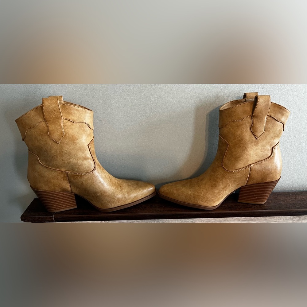 MIA Tan Ankle Booties